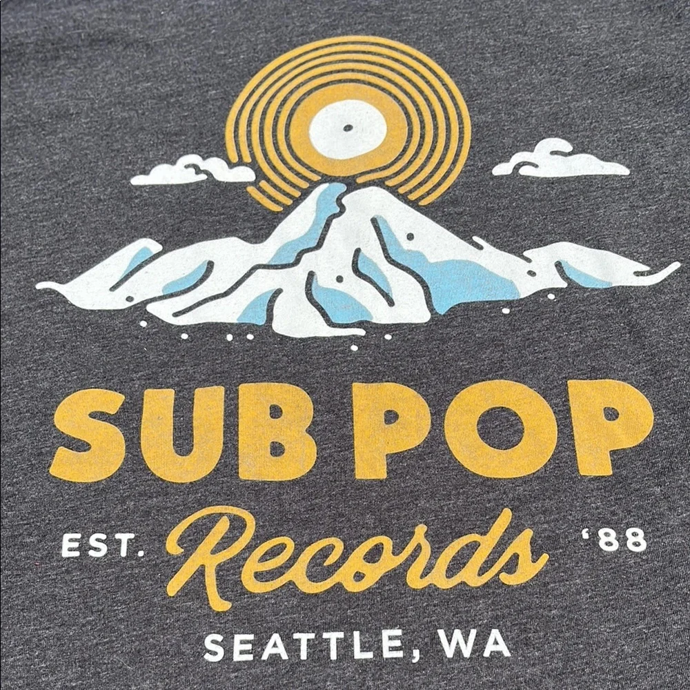SUB POP Records Gray Tee - Picture 7 of 8